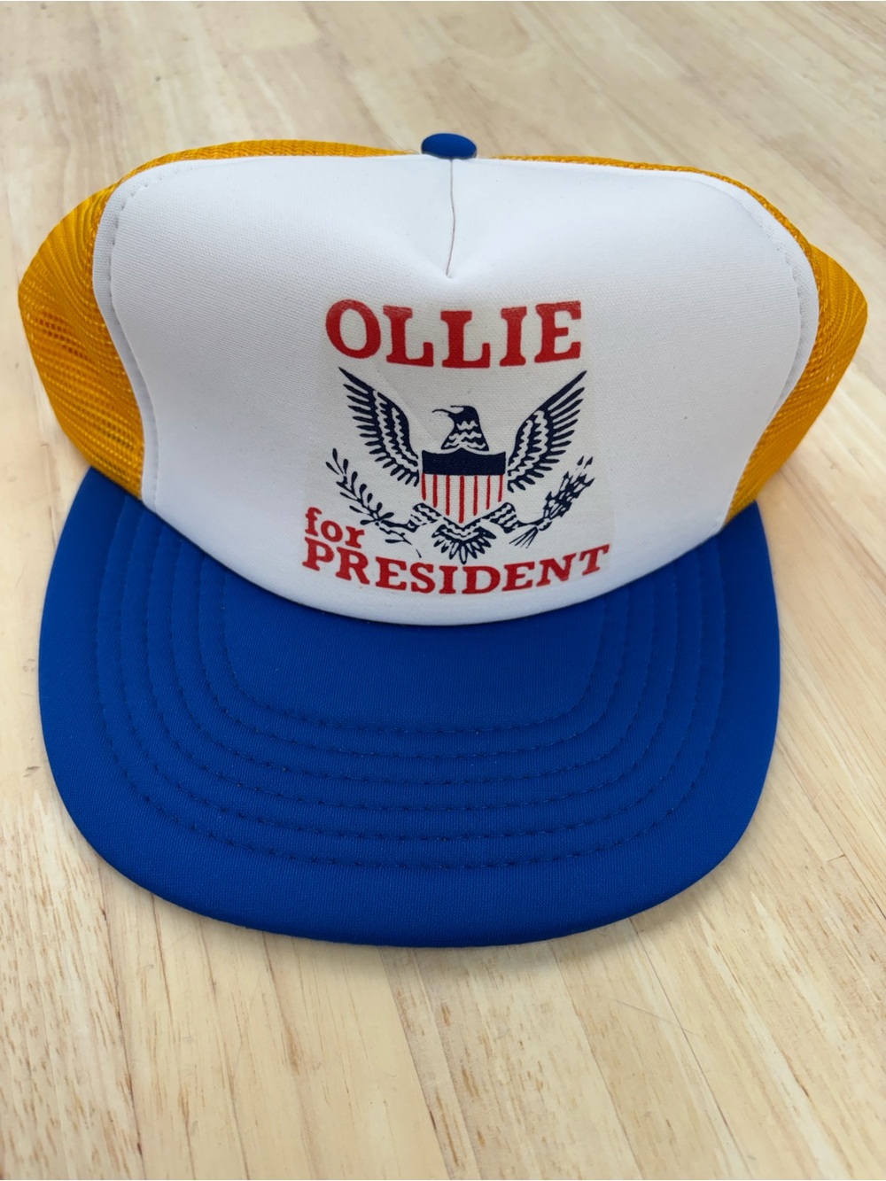 Vintage 90’s Ollie for President Trucker Hat Eagle Graphic OS Deadstock NWOT